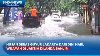 Hujan Deras Guyur Jakarta dari Dini Hari Wilayah di Jaktim Dilanda Banjir  Sindo Siang 2902 [upl. by Naillimixam]