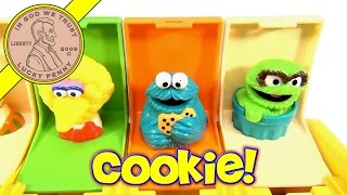 Playskool Sesame Street Poppin Pals  Ernie Bert Big Bird Cookie Oscar 1985 [upl. by Boswell]