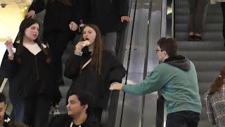 TOUCHING HANDS ON THE ESCALATOR PRANK [upl. by Terena]