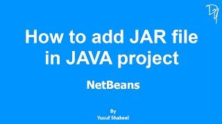 NetBeans  How to add JAR file in JAVA project [upl. by Pazit]