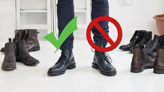 How to Style Boots This Fall  Mens Chelsea Combat and Dress Boot Inspiration [upl. by Ardnik]