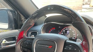 Vicrez Carbon Fiber Steering WheelLED Dash Display Install On My 2017 Dodge Durango RT [upl. by Nelleh645]