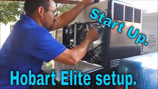 Hobart Champion Elite Gas Driven Welder Setup And First Welds 10000 Watts Generator beginner [upl. by Annawot679]