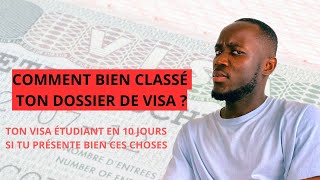 DEMANDE DE VISA COMMENT BIEN CLASSE SES DOCUMENTS AVANT LA DEMANDE DE VISA [upl. by Lavery]