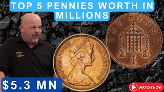 quotTOP 5 MOST EXPENSIVE Pennies Worth Millions IF YOU HAVE THESE  CoinsHeritage1 [upl. by Nirok]