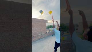 FLY A 2 KITE IN 2 HAND AT A TIME 😍 shorts pkcrazyexperiments [upl. by Ojillib29]