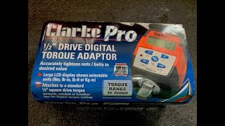 Clarke Pro 12 Drive Digital Torque Adaptor Torque Range 30360nm [upl. by Solraced]