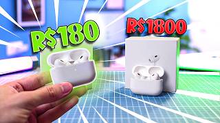 AIRPODS PRO DE R200 do ALIEXPRESS Veja como IDENTIFICAR UMA RÉPLICA [upl. by Afital269]