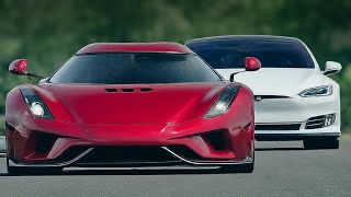 Koenigsegg Regera VS Tesla Plaid 0200 MPH Acceleration and Drag Race [upl. by Benoite]