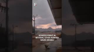 Saudi Arabia Roads Submerged Schools Shut as Heavy Rain Triggers Floods  Subscribe to Firstpost [upl. by Onivag492]