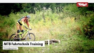 MTB Fahrtechnik Training 2 Mountainbike Grundlagentraining Position Tutorial [upl. by Merrilee]