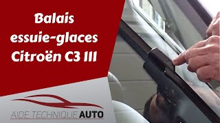 Changer les balais dessuieglaces avant et arrière sur Citroën C3 III  DIY [upl. by Zurkow617]