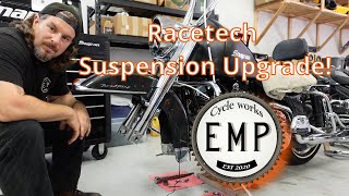 Lowering Harley Forks Using a Racetech Kit [upl. by Maynard]