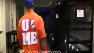 WWE Backstage 2010 John Cena singing Dashing Cody Rhodes Theme Song [upl. by Akoek]