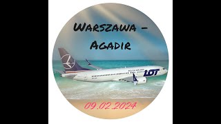 Lot Warszawa  Agadir Start z EPWA [upl. by Nodnar856]