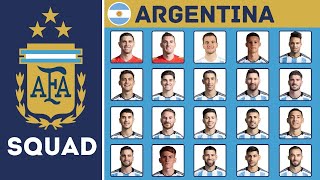 ARGENTINA Squad International Friendlies March 2024  Argentina Squad  FootWorld [upl. by Atte882]