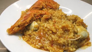 Paella de Marisco casera FÁCIL y SABROSA 🥘 Con almejas calamares y gambas 🦐 Con marisco congelado [upl. by Eggett]