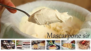 DOMAĆI MASCARPONE SIR na brz i jednostavan način od samo 2 sastojka  Homemade mascarpone cheese [upl. by Ecyor121]