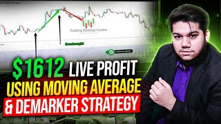 1612 Live Profit Using Moving Average amp Demarker Strategy [upl. by Hairakcaz]