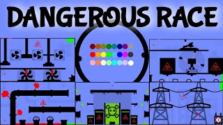 24 Marble Race EP 49 Dangerous Race by Algodoo [upl. by Timothea]