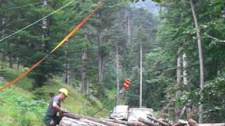 Maxwald Kleinseilbahn von Firma Josef Mairhofer Holzschlägerung amp Sägewerk [upl. by Lika517]