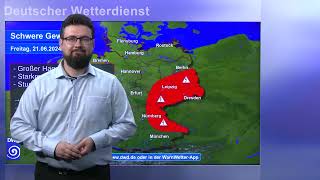 20062024 Unwetterinformation – Deutscher Wetterdienst DWD [upl. by Kcid120]