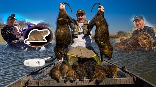 Hunting GIANT Invasive Marsh RATS  Louisiana Nutria Catch and Cook Compilation [upl. by Nahtonoj]