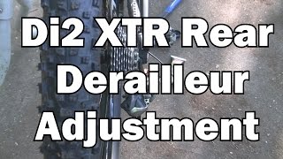 Di2 XTR Rear Derailleur Adjustment [upl. by Casimire184]