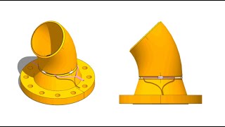 45 DEGREE ELBOW TO WELD NECK FLANGE FIT UP EASY METHOD Pipe fit up tutorials [upl. by Storer]