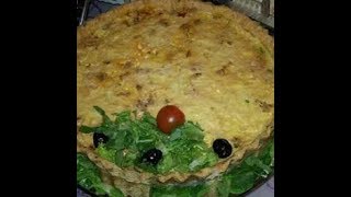 كيش بالجامبو المدخن وجبنة الريكوتا  Quiche au fromage ricotta et jambon fumé [upl. by Tandie729]