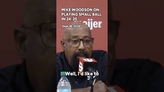 Mike Woodson talks small ball iubb [upl. by Nahtan]