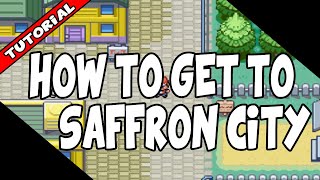 HOW TO GET TO SAFFRON CITY ON POKEMON FIRE RED AND LEAF GREEN [upl. by Aihsekel]