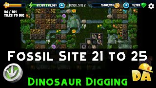 Fossil Site 21 to 25  Dinosaur Digging  Diggys Adventure [upl. by Anahsohs]