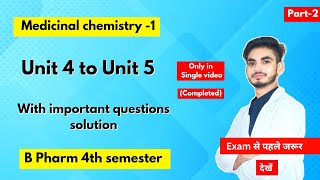 Medicinal chemistry b pharm 4th sem important questions। With solution Notes। Part2।Shahruddin khan [upl. by Job]