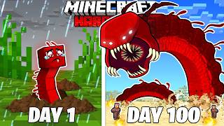 I Survived 100 Days as a BLOOD WORM in HARDCORE Minecraft [upl. by Meriel]