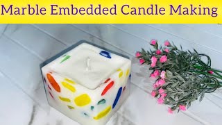 DIY DESIGNER CANDLE At Home  Paraffin Wax Candle [upl. by Eddana]