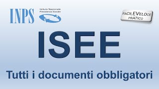 ISEE DOCUMENTI  INPS DSU [upl. by Eelsha]