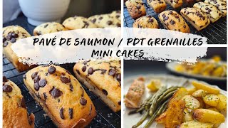 Idées REPAS  GOÛTER en moins de 10 min  saumon au four pdt grenailles mini cakes [upl. by Aurlie593]