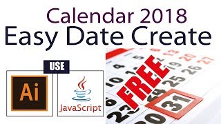 how to create easy calendar date  illustrator cc  tutorial  polucc [upl. by Norvell]