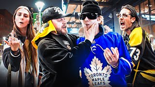 Maple Leafs Fan Trolls Bruins NHL Playoffs [upl. by Assenna769]