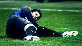 Diego Milito  Inter vs Cluj  knee injury 14022013  HD [upl. by Nesahc788]