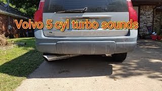 Volvo turbo sounds V70 exhaust w  muffler and resonator delete [upl. by Ailak]