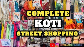 koti street shopping latest kurti  saree  lehangas  koti sultan bazar street shopping in telugu [upl. by Wanonah]