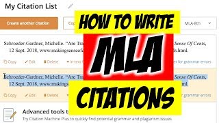 How to Cite a Website MLA [upl. by Twitt]