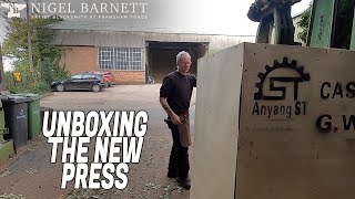 Unboxing the 30 Ton Anyang STPS Hydraulic Forge Press [upl. by Aifas437]