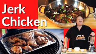 Jamaican Jerk Chicken on the Grill  Marinade and Sauce Recipe [upl. by Nnagrom]