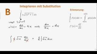 65 B Integration mit Substitution [upl. by Isabelita87]