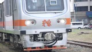 PNR brandnew Railcar runs over old big Railgap [upl. by Wenoa]