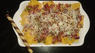 Nacho Chips with Cheese RecipeVeggie NachosHow To make Basic And Easy Cheesy NachosFull Recipe [upl. by Allecram475]