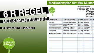 6 R Regel  Medikamentenlehre  Dein Kanal für Pflege und Gesundheit [upl. by Cioffred]